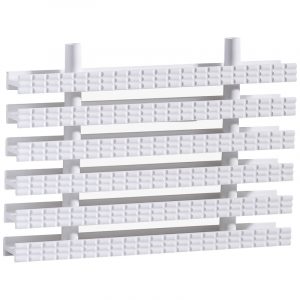 Переливна решітка Aquaviva Classic з подвійним з'єднанням 195x25 мм (біла)