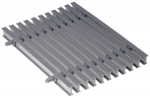 Переливна решітка Aquaviva KP HKE08-G Classik із подвійним з'єднанням 295x22 мм (сіра)