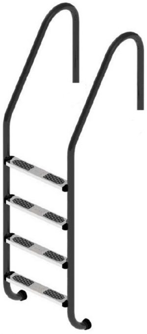 Сходи для басейну Flexinox Standard Nero (4 сходинки) Black, AISI-316L