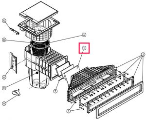 Комплект переливного шлюзу X-Line для скімера Hayward X-Pro 600, світло-сірий