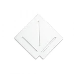 Кутовий елемент Aquaviva DK-25-1 Matt для переливної решітки 90° 245/25 мм (білий)