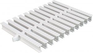 Переливна решітка Aquaviva KP HKE03 Classik із центральним з'єднанням 245x22 мм (біла)