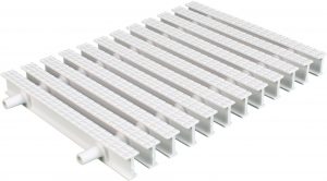 Переливна решітка Aquaviva KP HKE06 Classik з подвійним з'єднанням 195x22 мм (біла)