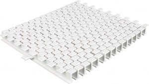 Переливна решітка Aquaviva KP HKE12 Square с центральним з'єднанням 245x22 мм (біла)