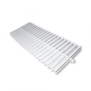 Переливна решітка Aquaviva KT-30 Classic з центральним з'єднанням 295x25 мм (біла)