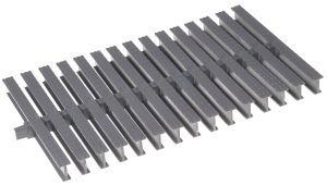 Переливна решітка Aquajoy KP HKE02-G Classik з центральним з'єднанням 195x25 мм (сіра)