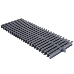 Переливна решітка Aquaviva KTG-20 Classic з центральним з'єднанням, 195x25 мм (сіра)